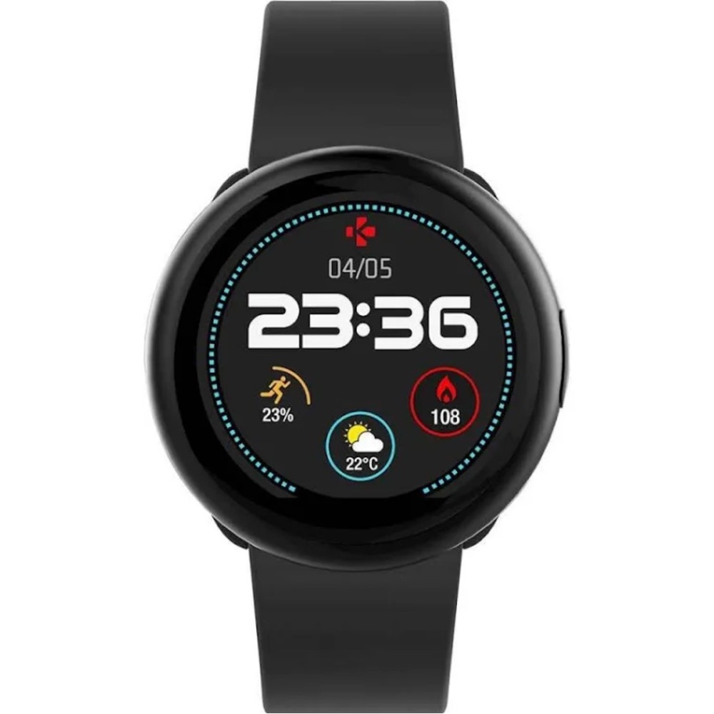 MyKronoz ZeRound2 Certified Refurbished Black Bluetooth Touchscreen Smart Watch